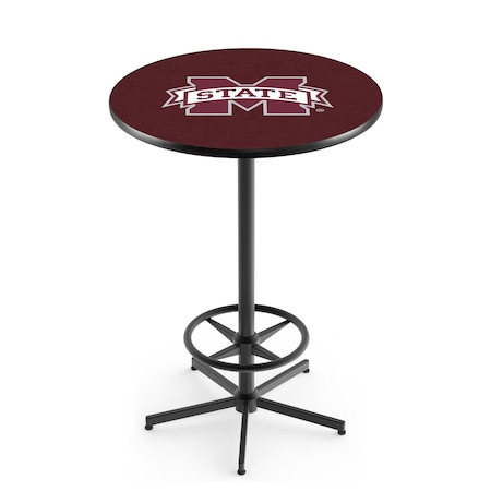 Holland Bar Stool Co 42" Black Mississippi State Pub Table L216B4228MssStU